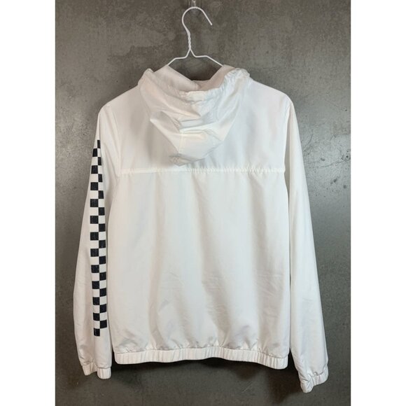 Vans White Checkerboard Sleeve Windbreaker Jacket - Picture 3 of 4